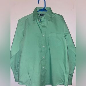 IZOD Green Dress Shirt Boys Size 8